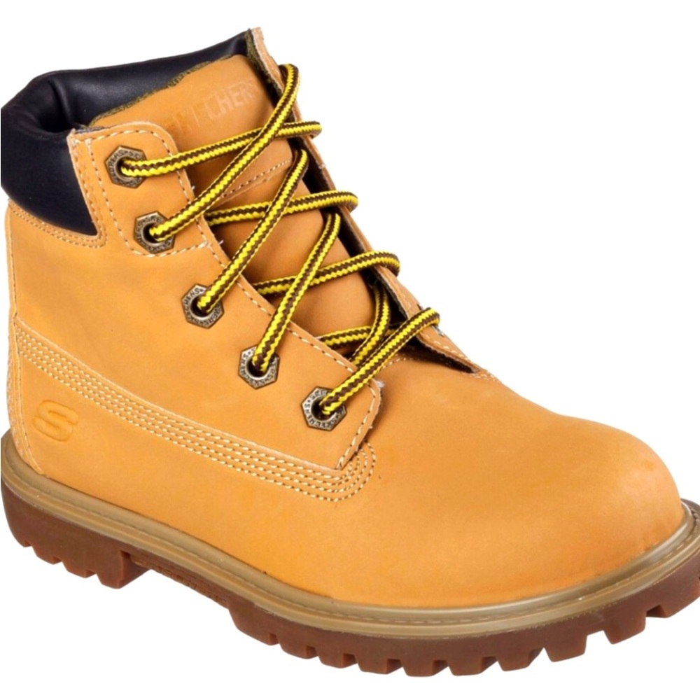 Skechers Kids Tan Lace-Up Boots